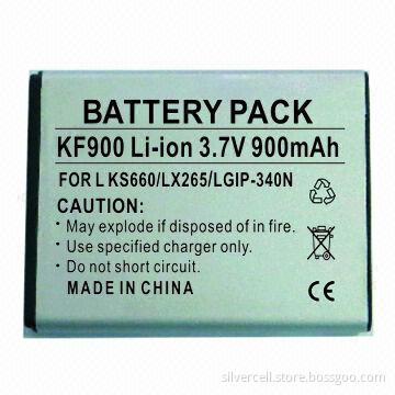 Replacement Li-ion Battery for LG KF900, with 900mAh Capacity